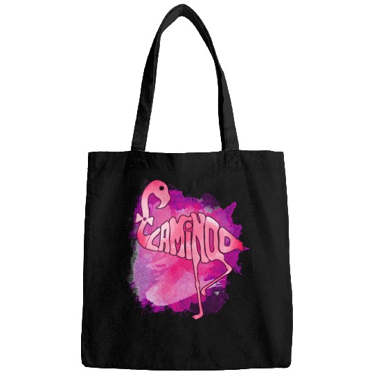 Pink Flamingo Typography Flamingos Bags