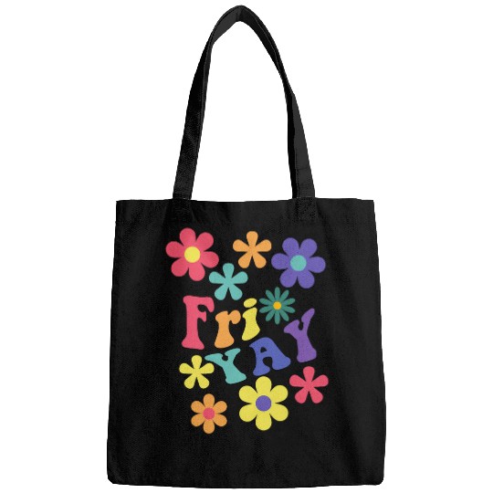 FriYay Happy Friday Lover Funny Teacher TGIF School Bags