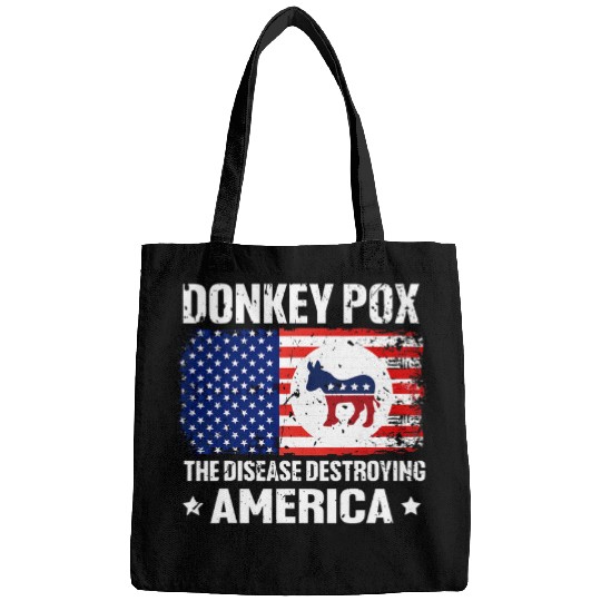 Donkey Pox The Disease Destroying America Funny antis Biden 215 Bags