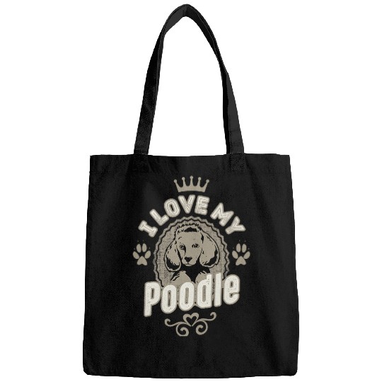 Poodles I Love My Poodle 133 Poodle dog Bags