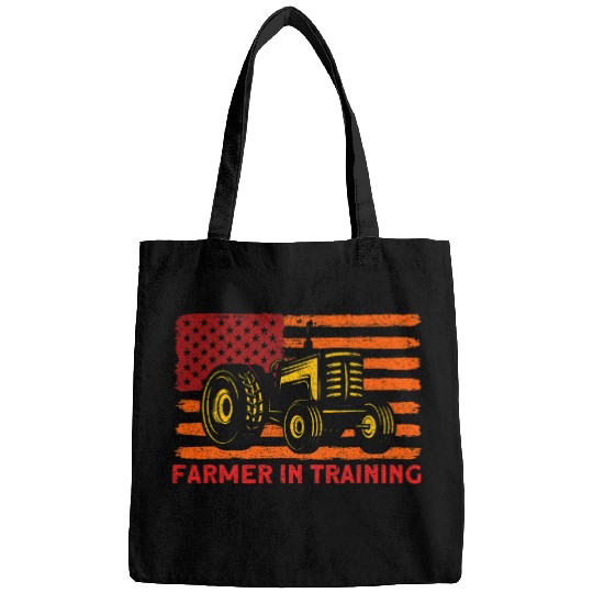 Tractor driving Farmer Farm Agriculture vintages Farmer In Training Bags