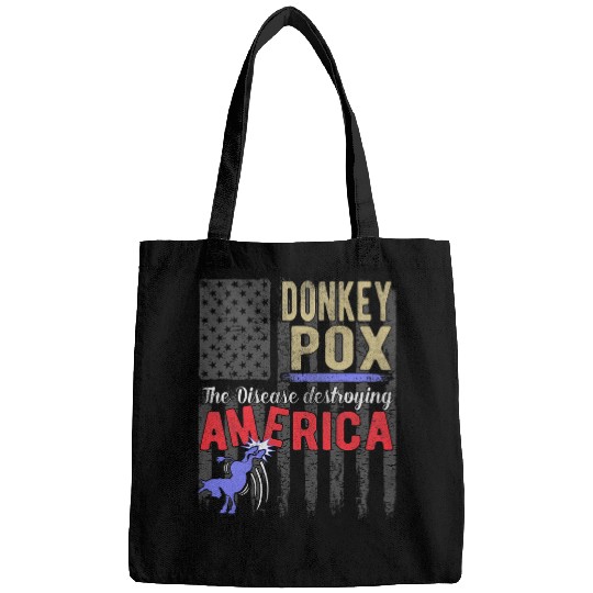Donkey Pox Funny Political Satire Novelty antis Democrat Bags