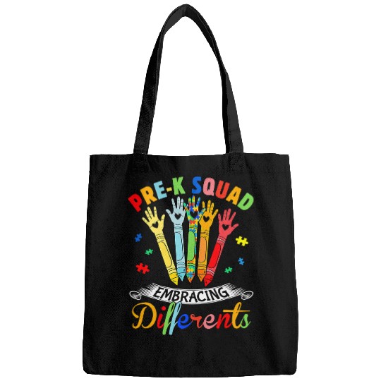 Prek Squad Embracing Differences Autism SPED Teacher Student 1 Bags