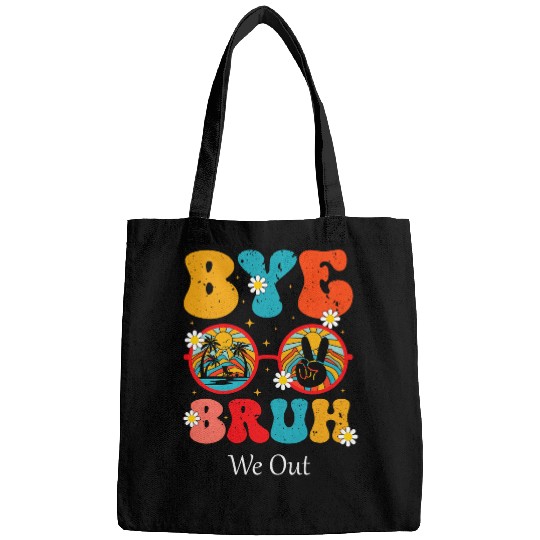 Bye Bruh We Out End Of School Retro Rainbow Sunglasses Boys 7 Bags