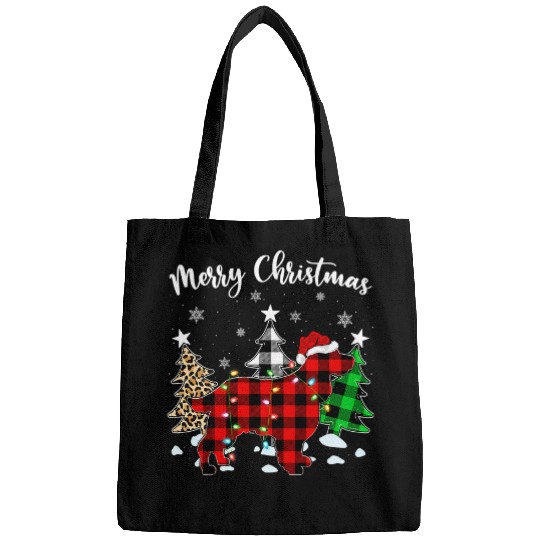 Dog Cocker Spaniel Matching Family buffalo plaids Cocker Spaniel Dog Christmas Bags