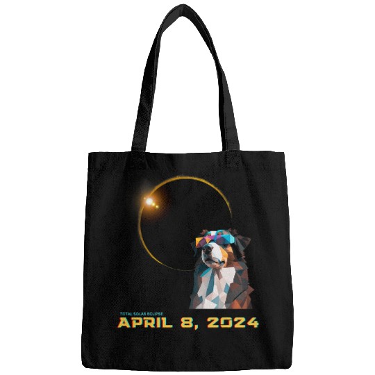 2024 Solar Eclipse Funny Australian Shepherd Solar glasses Bags