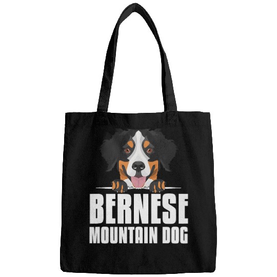 Smiling Bernese Mountain Dog Bags