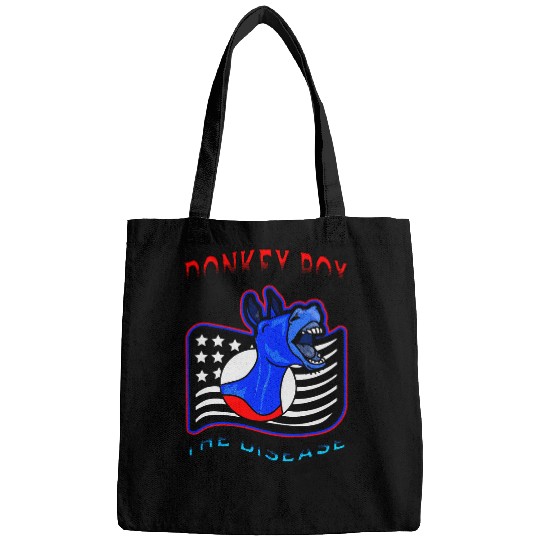 Funny Donkey Pox The Disease Destroying America Democratic Bags