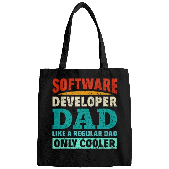 Software Developer Dad Computer Programmer Coding 2 Bags