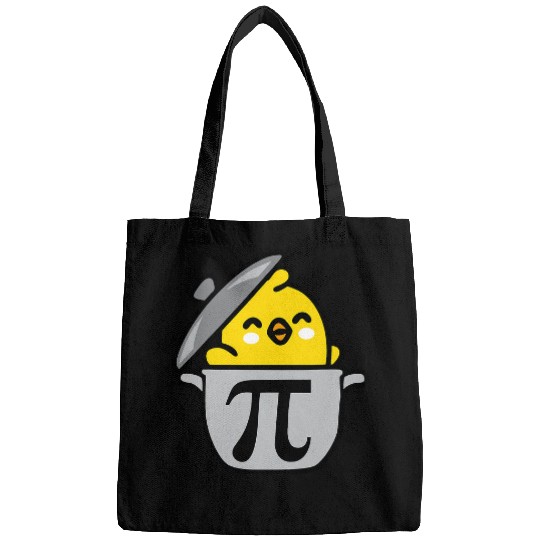Chicken Lover Happy Pi Day Funny Chicken Pot Pie 314 Science Math Teacher Bags