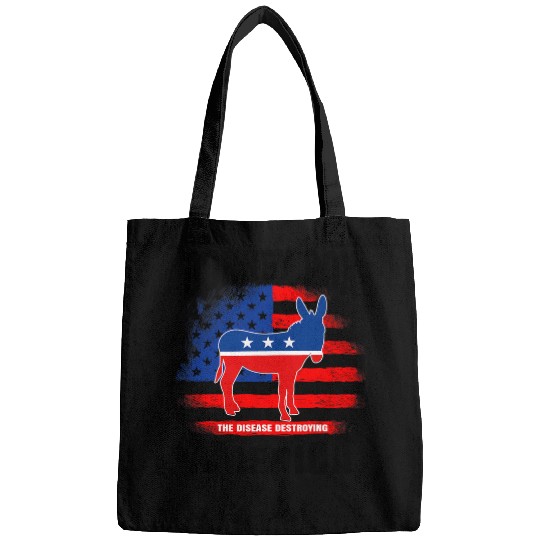Funny Design Donkey Pox The Disease Destroying America Bags