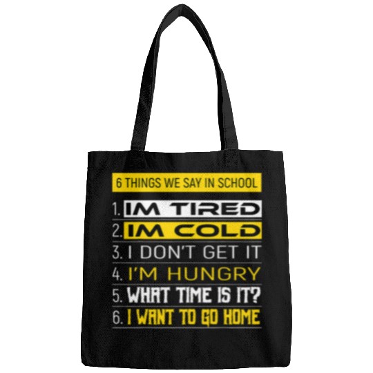 Funny College Student 100 Days of School Funny High School Bags