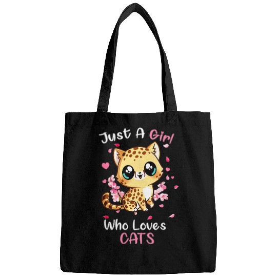 Just A Girl Who Loves Cats Cute Cat Lover Kittens 478 Bags