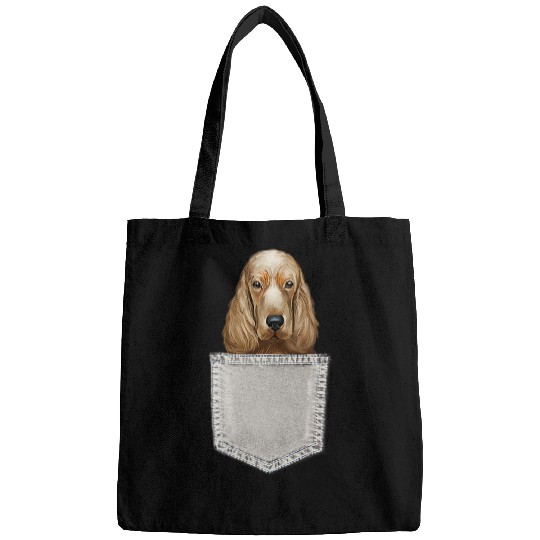 Dog Cocker Spaniel English Cocker Spaniel In A Pocket Dog Owner Bags