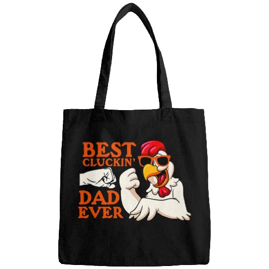 bests Cluckin Dad Ever Mens Animal Lover Chicken Farmer 22 Bags