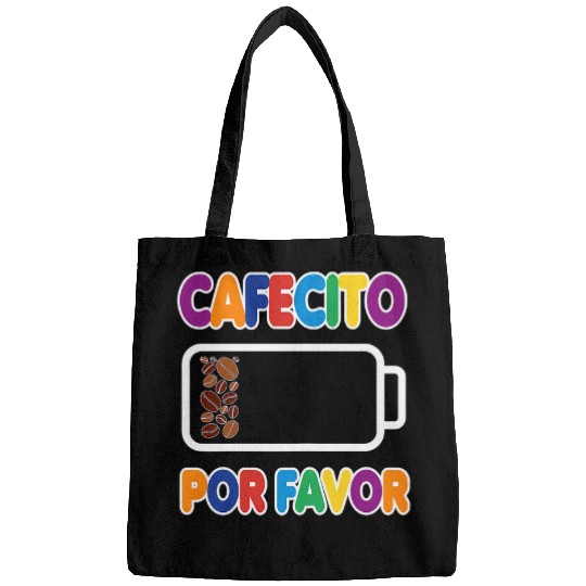 Con Cafecito Por Favor Spanish Teacher Bilingue Maestra Bags