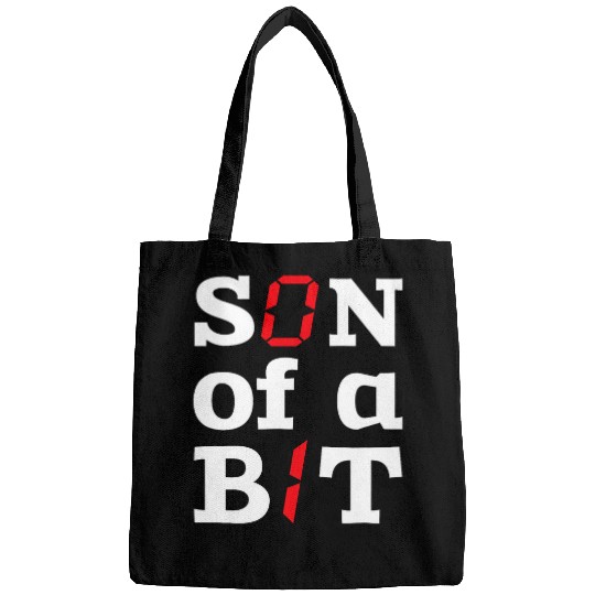 Son Of A Bit Computer Science Binary Code IT Tech Programmer Bags