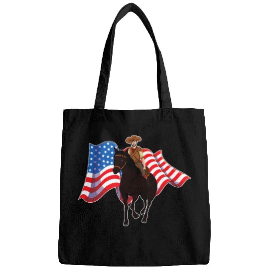 Patriotic American Horse Riding US Flag Western Cowboy Bags