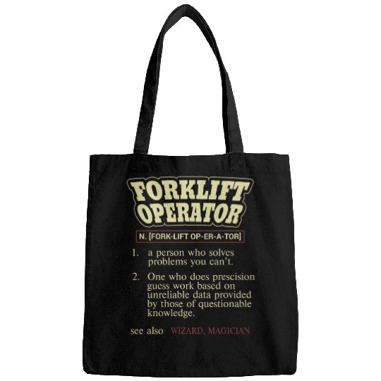 Forklift Operator Definition Warehouse Worker Expert Driver Bags