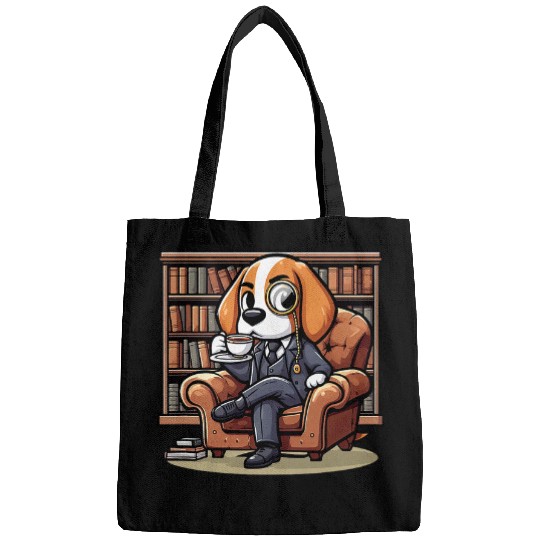 Beagle English Gentleman Funny Dog Victorian Bags