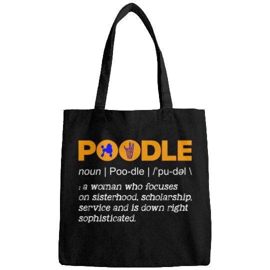 Poodles Womens SGRho Sigma 1922 Poodle Noun Gamma Rho Hand Sign 402 Poodle dog Bags