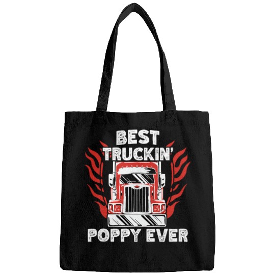 Trucking Poppy Ever Truck Driver Trucker Flame Design Bags