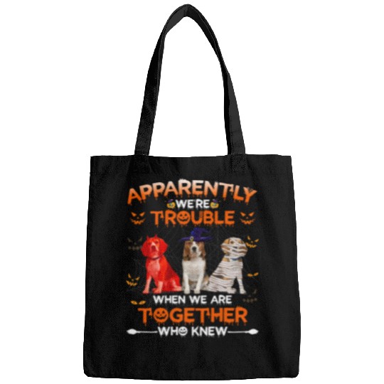 Beagle Apparently We Are Trouble Halloween Bags