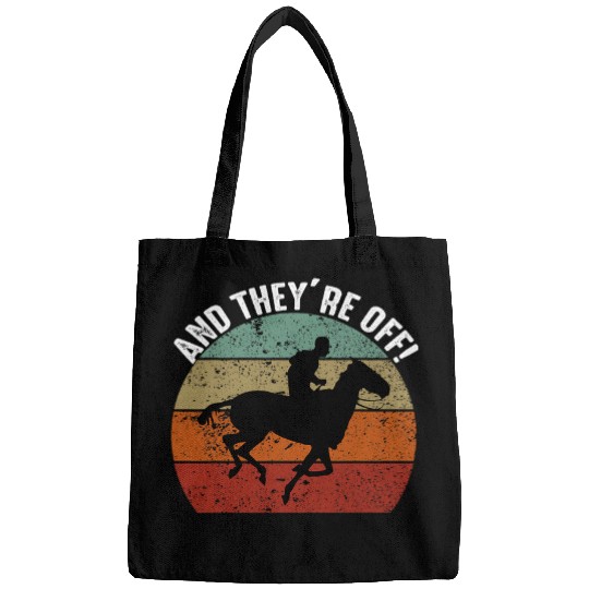 And Theyre Off Horse Racing Gambling Bags