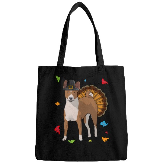 Basenji Pet Costume Funny Thanksgiving Turkey Pilgrim Dog Bags