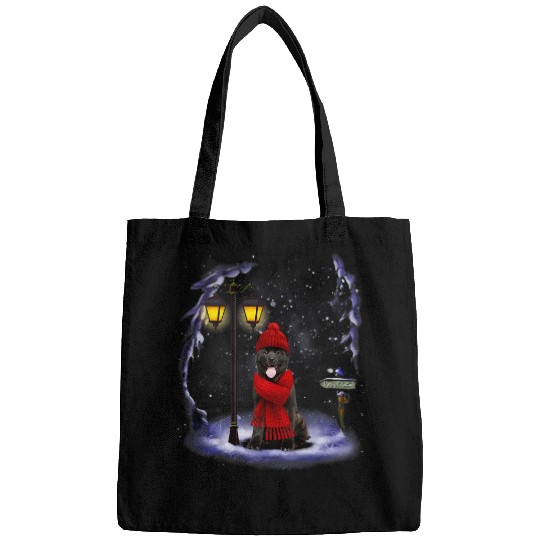 Akita Santa Snow Christmas Light Winter Pajama Bags