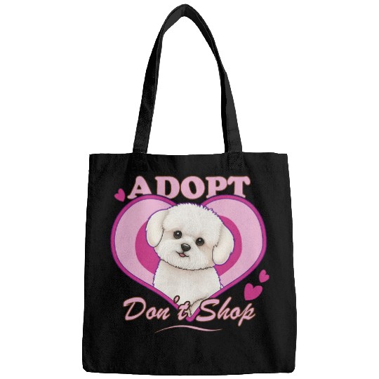 Adopt Dont Shop Bichon Frise Dog Rescue Adoption Bags