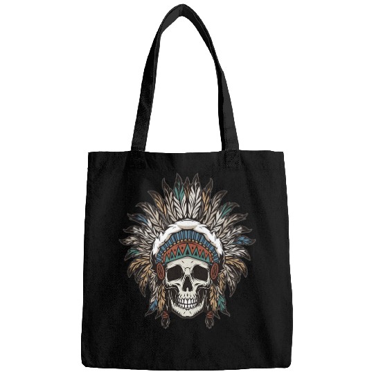 Skeletons Skulls Lover Skeletons Wild West Indian Skull Chief Skull Bags