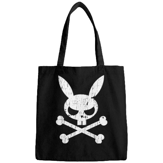 Skeletons Skulls vintages Scary Skull And Crossbones Bad Rabbit Horror Bunny Skull Bags