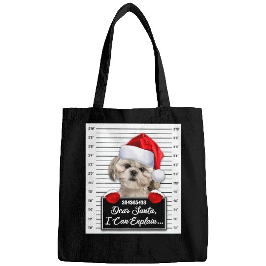 Dear Santa I Can Explain Funny Christmas Shih Tzu Xmas Bags