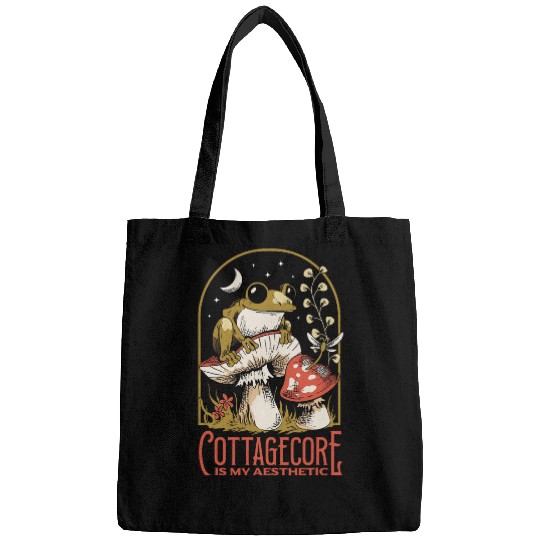 Aesthetic Frog Toad Mushroom Cottagcore Bags