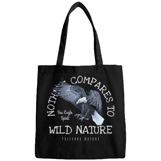 Bald Eagle 2Nothing Compares To Wild Nature 2WhiteBlue Bags