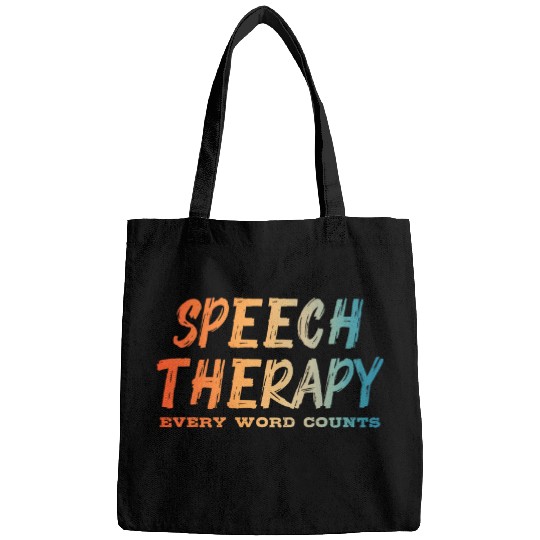 Speech Therapist Art For Men Women Speech Pathology SLP Bags