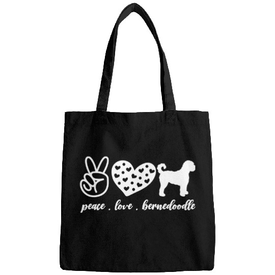 Peace Love Bernedoodle For Women Girls Kids Bernedoodle Dog Bags
