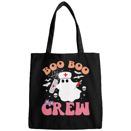Boo Boo Crew quote nurses cool Halloween nurses Costume Bags