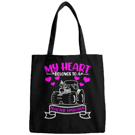 Tractor driving I Love Tractor Operators Wife Girlfriend Mother Daughter Bags