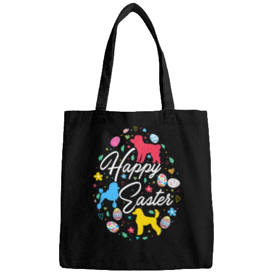 Poodles Happy Easter Cute Easter Eggs Shape Collection Funny Poodle Poodle dog Poodle dog Bags
