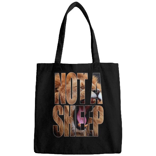 AntiLiberal Conservative Patriot Not A Sheep Lion Bags