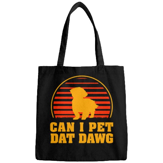 Can I Pet Dat Dawg Shih Tzu Dog Lover Shitzu Pets Funny Bags