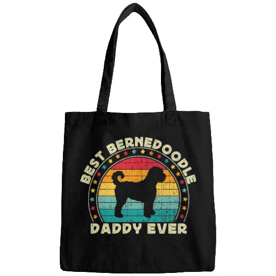 Mens Bernedoodle Daddy For Men Bernedoodle Dog Dad Fathers Day Bags