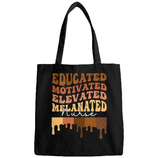 Black History Educated Motivated Elevated Melanated nurses Bags