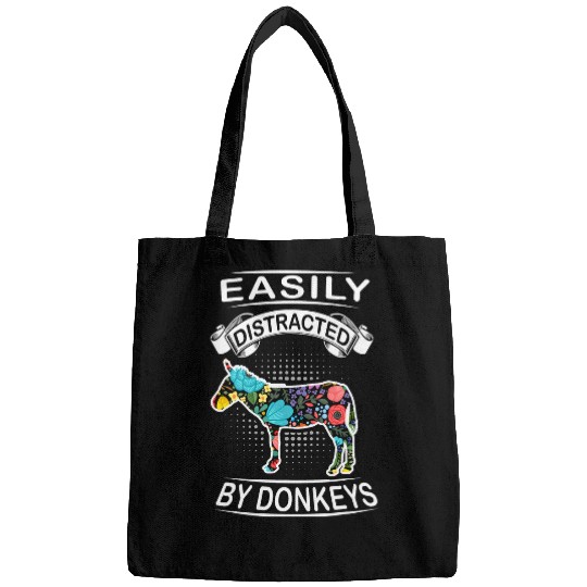 Easily Distracted By Donkeys Funny Animal Donkey Loves Bags