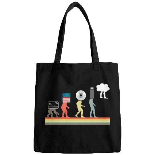 Evolution Cloud Coding Programming Programmer Computer Retro Bags