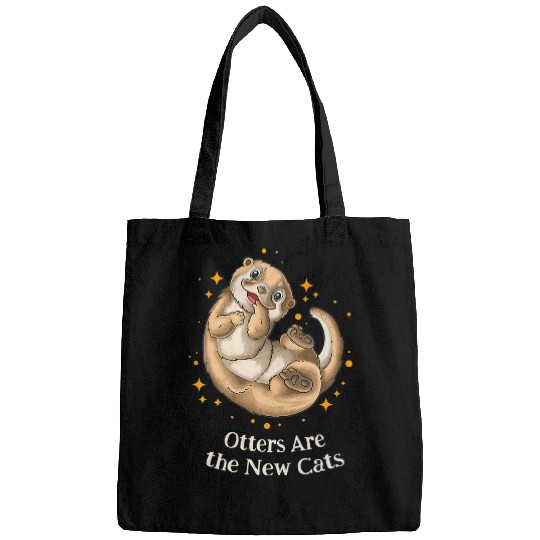 Otters Are He New Cats Funny Otter Lover Humor Sea Otter Bags