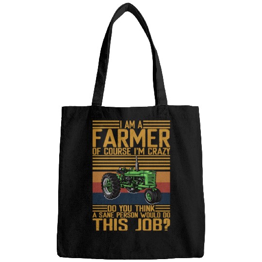Tractor driving Lover Farmer Im crazys vintages Farm Tractor55 Bags