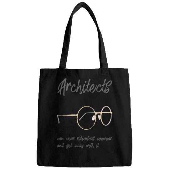 Architect style glasses black clothes turtleneck Bags
